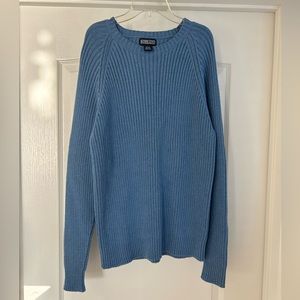 Lands End knit blue sweater